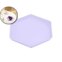 Hexagonal Plastic Dinner Plates, Dishwasher Safe Microwaveable Plates, Lightweight Reusable Camping Kitchen Plates for Family Meals Outdoor Use