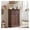 Brown, variant on Tilt Out Garbage Bin, Dog Proof Laundry Hamper with Barn Door, 10 Gallon Can Bin with Storage Basket for Kitchen (Dark Grey)