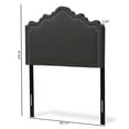 thumbnail image 3 of Baxton Studio Nadeen Modern and Contemporary Dark Grey Fabric Twin Size Headboard, 3 of 3