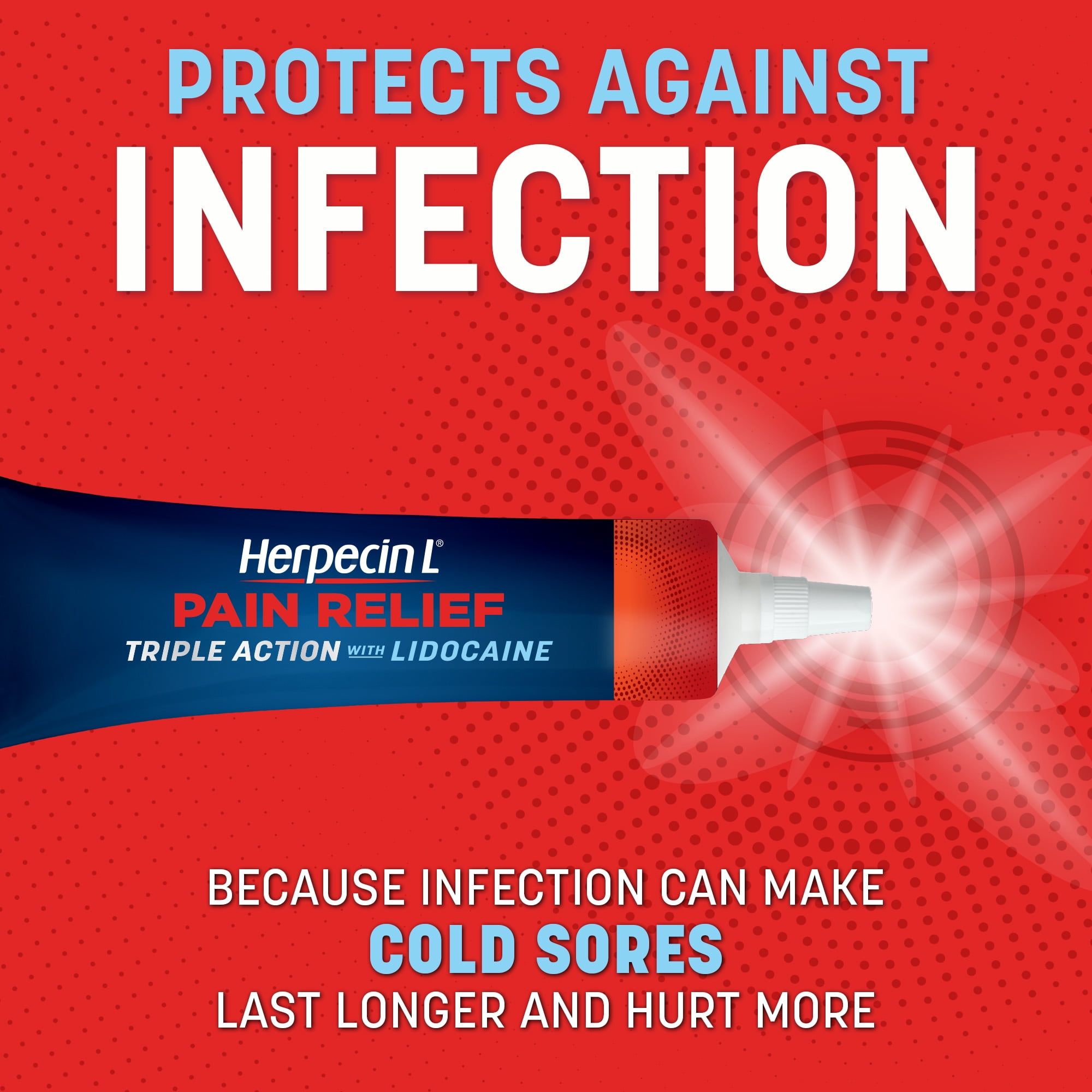 (6 pack) Herpecin-L Pain Relief with Lidocaine Cold Sore and Fever Blister Treatment Balm, 0.15 oz