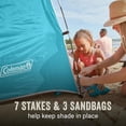 thumbnail image 5 of Coleman Skyshade™ Small Compact Beach Shade, Caribbean Sea, 5 of 7
