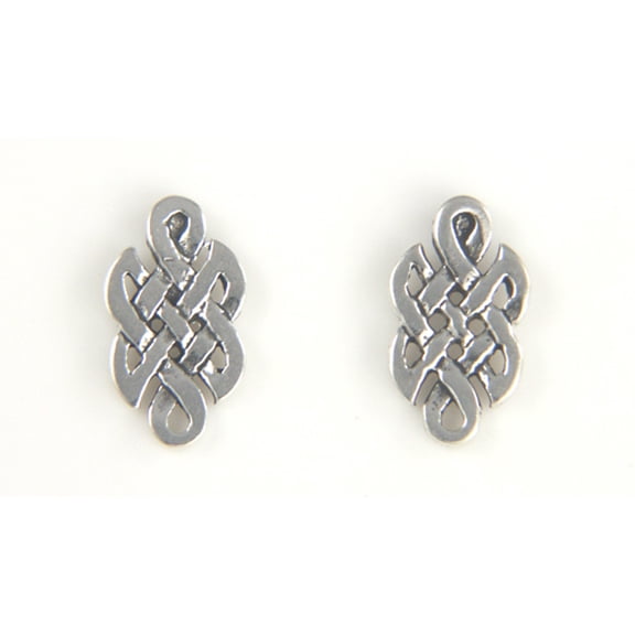 Sterling Silver Celtic Knot Small Earrings with Hypoallergenic Posts and Backs