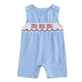 thumbnail image 5 of Ymyiu Newborn Dress Baby Girl Summer Clothes Newborn Outfit Romper Infant Baby Dress Headband Cute Outfits Girls 3 6 Months (Light Blue,3-6 Months), 5 of 5