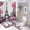 style-2, variant on Pink Paris Eiffel Tower Scene Shower Curtain Sets Non-Slip Rugs Bath Mat Toilet Cover U Shaped Mat 4 Pcs