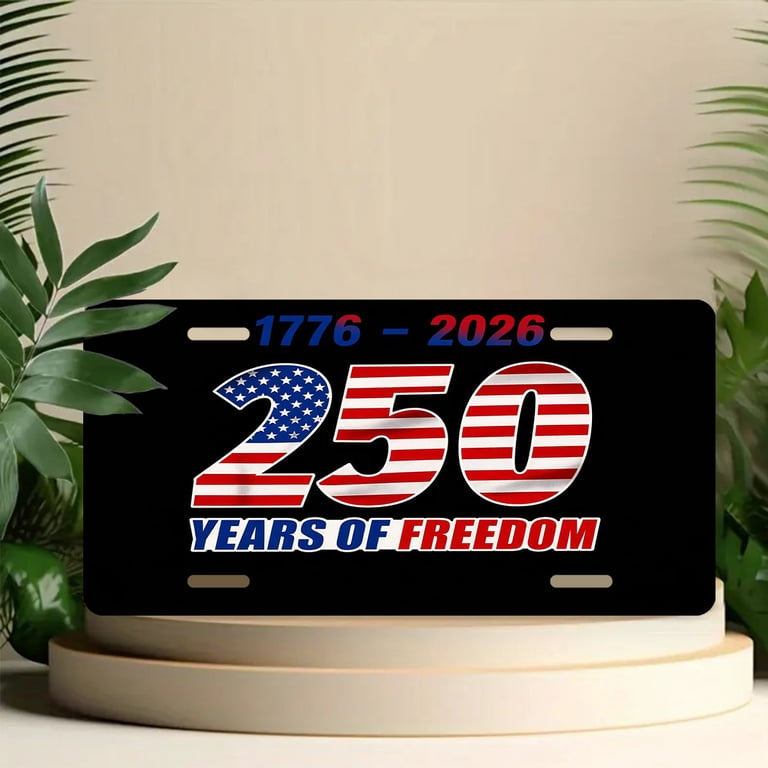USA 250th Anniversary License Plate, 1776-2026 Patriotic License