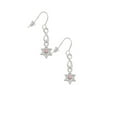 thumbnail image 3 of Delight Jewelry Silvertone Mini Star of David with Pink Crystal Silver tone Infinity French Earrings, 3 of 4
