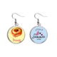 thumbnail image 1 of Acuarela pintada a mano donut naranja postre Pendientes de sandía verano lóbulo desgaste Unbranded M, 1 of 3