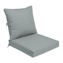 ARDEN Foam Outdoor Deep Seat Cushion Set, 24 x 24, made with ProFoam, Rain-proof, Fade Resistant, Stone Grey Leala