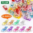 thumbnail image 2 of 10/20/50 Uds Clips de costura abrazaderas de plástico acolchado artesanía ganchillo tejer Clips de seguridad colores surtidos Clips de encuadernación papel Tan Jianjun unisex, 2 of 2