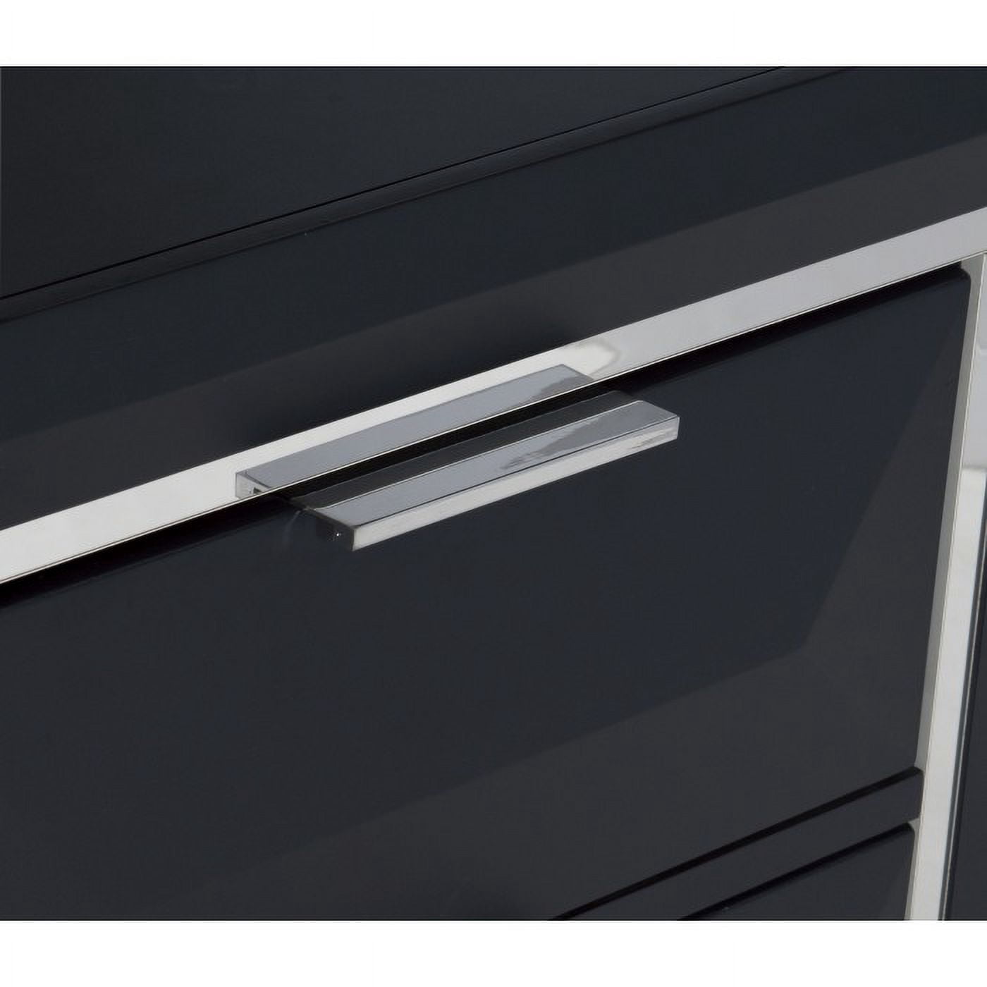 Rosemont Collection Chest with Chrome Banded Midnight Blue Finish