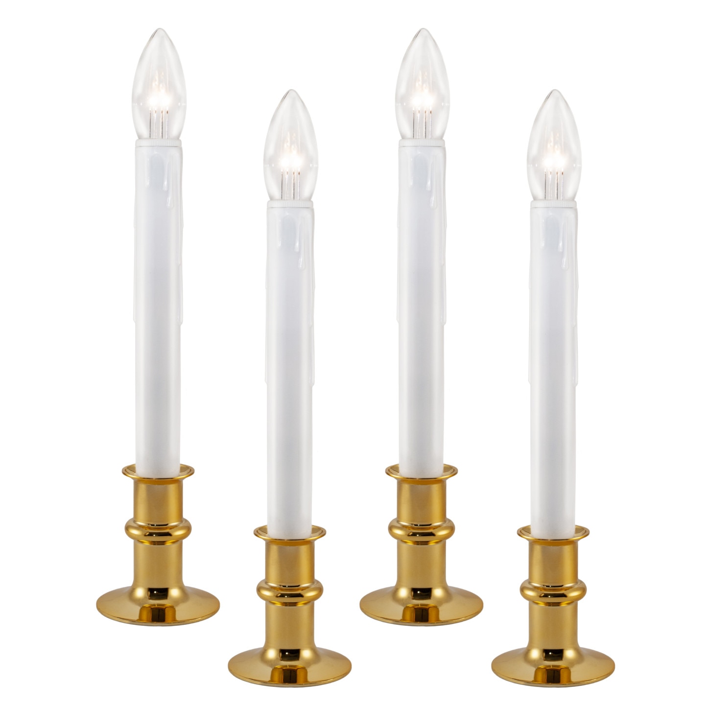 612 Vermont Ultra-Bright LED Christmas Window Candles with Auto Timer, Battery Operated, Metal 