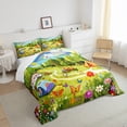 thumbnail image 3 of YST Camper King Bedding Sets Happy Camping Comforter Set,Rv Camper Accessories Bedding Comforter Sets Kids Rainbow Flower Bed Set Cute Butterfly Animal Quilted Comforter Spring Camper Themed, 3 of 6