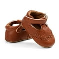 thumbnail image 6 of Otqutp Toddler Girls Closed Toe Mary Jane𝘀 Leather Flats Soft-Soled Moccasins for Girls First Walker Non-Slip Flat Shoes, 6 of 8