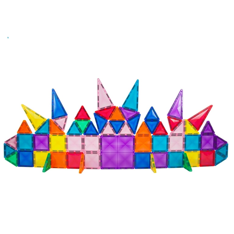 PicassoTiles 61 Piece Magnetic Building Block Mini Diamond Series PTM61 for  Ages 3+, Multicolor