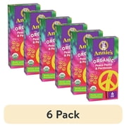 (6 pack) Annie's Organic Macaroni and Cheese, Peace Pasta and Parmesan, 6 oz