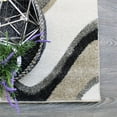 thumbnail image 4 of Natural Geo Jasmine 4'11" x 7'5" Modern Wavy Abstract Ivory/Gray Area Rug, 4 of 6