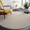 thumbnail image 2 of SAFAVIEH Revive Hyram Solid Polyester Area Rug, Beige, 6'7" x 6'7" Round, 2 of 8
