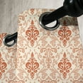 thumbnail image 2 of Ambesonne Antique Grommet Curtain Single Panel, Byzantine Retro Floral, 50"x60", Cream and Burnt Orange, 2 of 5