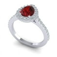 thumbnail image 2 of 1.35 Ct Natural Diamond Garnet Gemstone Sparkle Anniversary Ring for Women Solid 18K White Gold Size 8 by Diamond-Capitals, 2 of 8