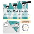 thumbnail image 6 of Teal Wave Blackout Curtains 72 Inches Long for Bedroom, Modern Abstract Art Farmhouse Thermal Insulated Room Darkening Black Out Window Curtain Panels Grommet Drapes for Living Room, 6 of 8