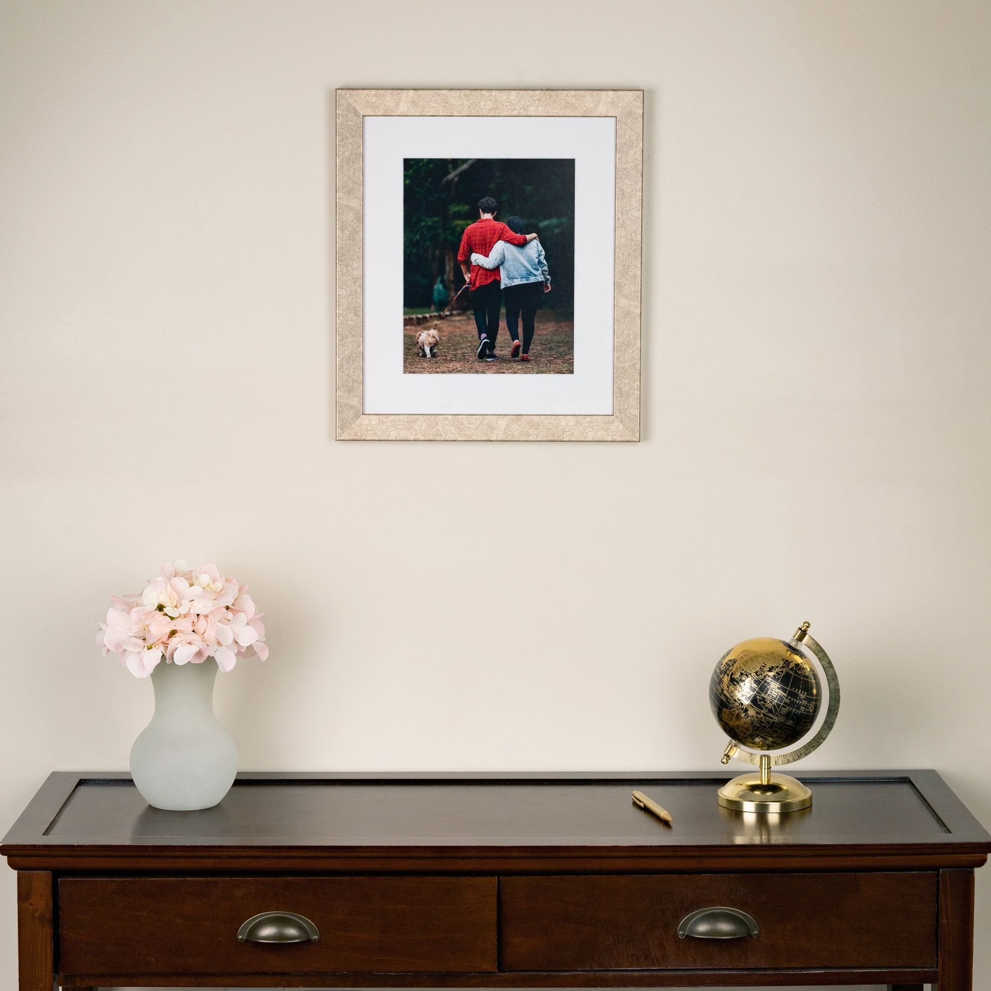 ArtToFrames 24" x 36" Silver Picture Frame, 24x36 inch Silver MDF Poster Frame (WOM-4642), 1 Pack