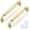 Brushed Gold, variant on SUMMIT - Cabinet Handles, Antique Brass Drawer Pulls, 6-1/4 inches Zinc Alloy Cabinet Hardware with Screws, 5 Pack, for Kitchen Dresser Closet Bathroom Cabinets