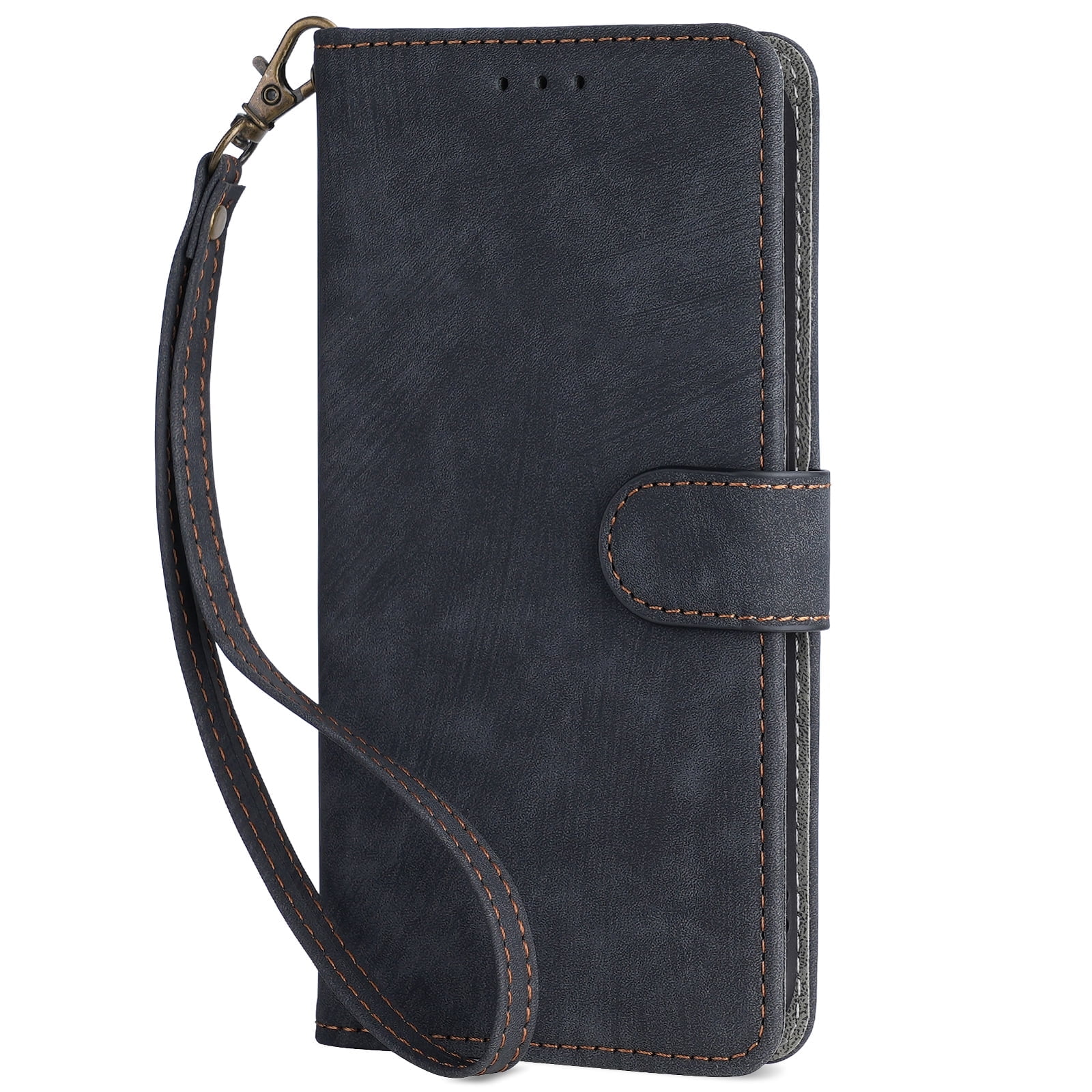 Case for TCL Lively Jitterbug Smart4 Wallet Protective Case, Leather Phone Case with Magnetic Closed Credit Card Slot - Wrist Strap Shockproof Protection Phone Case