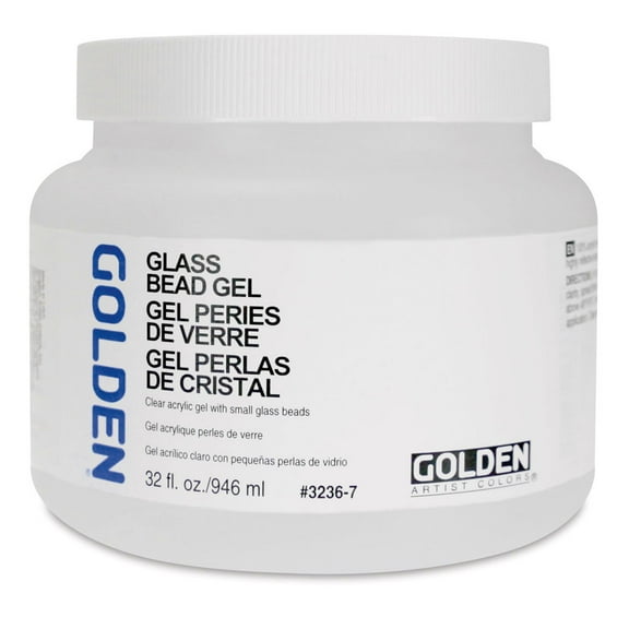 Golden Acrylic Gel Medium - Glass Bead, 32 oz jar