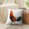 thumbnail image 4 of LALILO Throw Pillow Covers Rooster White Agriculture Animal Beautiful Bird Brown Chicken Colorful Cute Eye Farm Set of 2 Square 18 x 18 Inch Pillowcase, 4 of 5