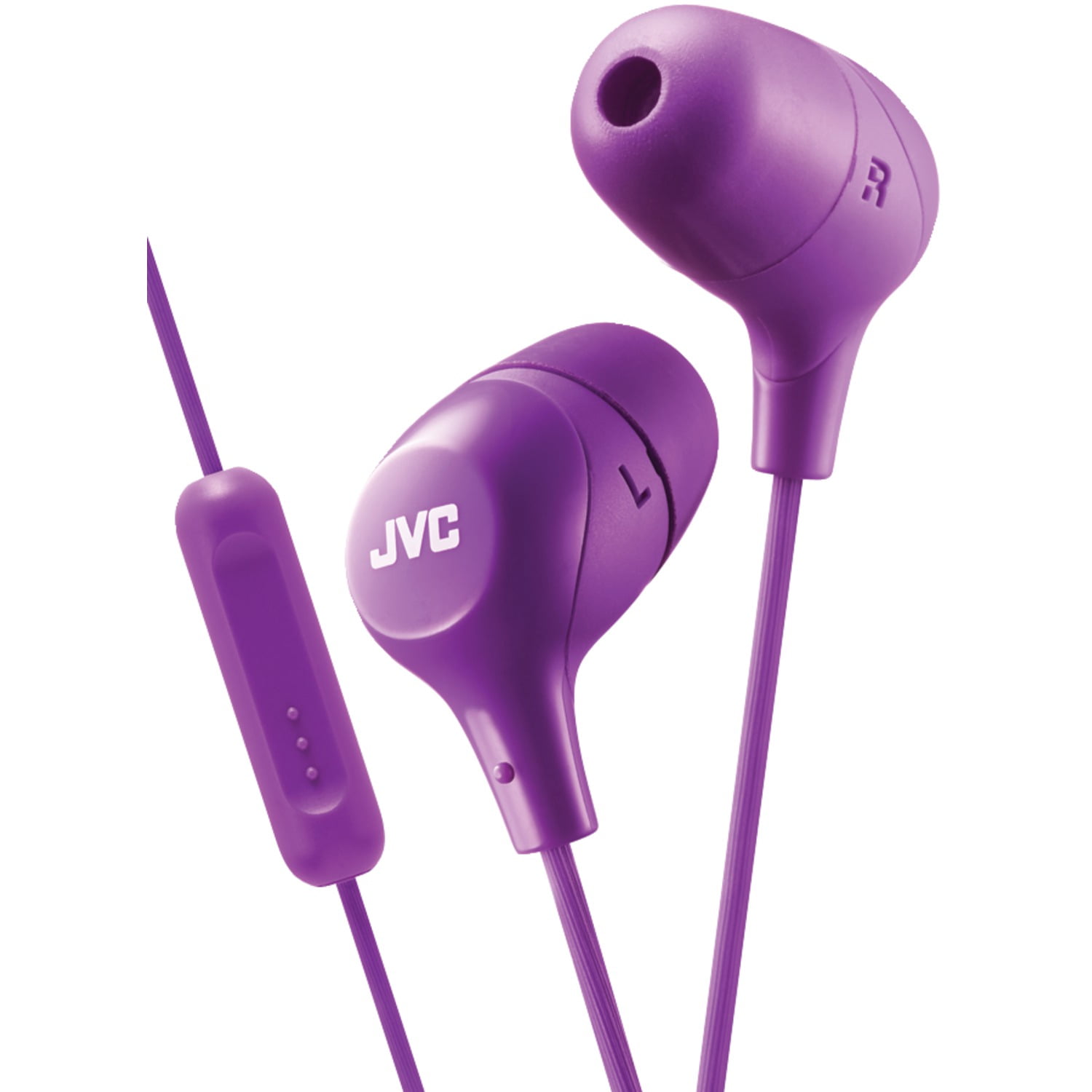 JVC HAFX38MV Marshmallow InnerEar Headphones with Microphone (Purple