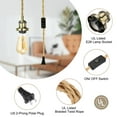 thumbnail image 3 of Unique Bargains 15.4Ft Pendant Light Cord Kit, Plug in E26 Socket Hanging Light with Switch Industrial Vintage Twisted Rope, Bronze, 3 of 7