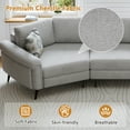 thumbnail image 5 of Ndrfhaj Sectional Sofa, Modular Sofa, L-Shaped Sofa with Movable Ottoman and Two USB Ports, Grey, 5 of 8