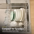 thumbnail image 5 of Expandable 2-Piece Over the Sink Space Saving Dish Drying Rack with Utensil Holder, Silver, 5 of 5