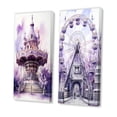 thumbnail image 3 of Designart "violet Ferris Wheel Eternal Carousel II" Amusement Parks Wall Art Set Of 2 - Purple Architecture Gallery Set For Office Decor, 3 of 7
