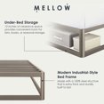 thumbnail image 3 of Mellow Ace of Base Metal Platform Low Profile Bed Frame, Round 12 Inch, King, 3 of 12