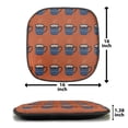 thumbnail image 6 of Hot Drink Chair Seating Cushion, Repeating Pattern of Hot Chocolate with Marshmallows, Soft Seat Pads for Office with Anti-slip Backing, 16"x16", Cinnamon Night Blue, by Ambesonne, 6 of 6