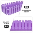 thumbnail image 4 of 2Pcs Rectangular Plastic Flower Window Box Fence Planter for Garden Decorative Use Purple 12.6x5.9x4.3in, 4 of 9