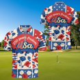 thumbnail image 4 of HUIACONG 250 Years of Freedom Shirt Matching Couple Golf Shirts for Men Short Sleeve Tank Top Women Sleeveless Quick Dry Moisture Wicking His and Hers Matching Outfits Man L, 4 of 6