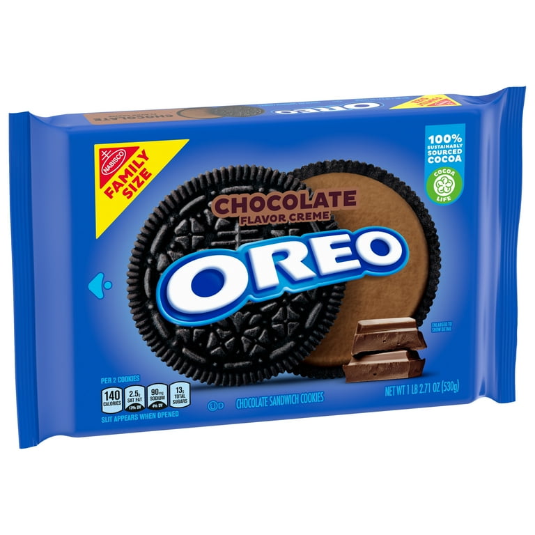 OREO Chocolate Creme Chocolate Sandwich Cookies, Family Size, 18.71 oz