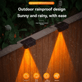thumbnail image 4 of 4 Pcs LED Solar Wall Lamps Stair Light Outdoor Lighting Warm Light, 4 of 6