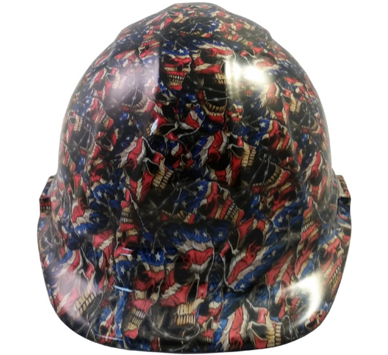 Patriot Skulls Hydro Dipped Hard Hats Cap Style Design with 4 Pt Suspension