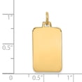 thumbnail image 2 of FJC Finejewelers 14k Yellow Gold Plain .027 Gauge Engravable Rectangular Disc Charm, 2 of 2