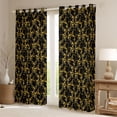 thumbnail image 2 of Feelyou Gold Mandala Damask Black Out Curtains, Ghost Curtains Pack of 2 (42x63 Each), 2 of 6