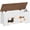 White 47.2''L x 15.7''W x 19.5''H, variant on HOOBRO Storage Bench, Toy Box Organizer with Puppy Pattern, Shoe Bench with 2 Safety Hinges,&nbsp;Farmhouse Style, 39.4''L x 15.7''W x 19.5''H for Entryway,White and Walnut WH494CW01