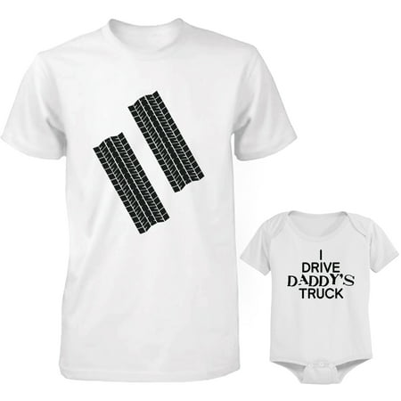 

Drive Daddy s Truck Dad and Baby Matching Shirt and Bodysuit