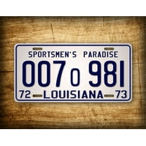 JAWS Movie Louisiana License Plate 1975 Shark Autopsy Replica Prop Auto Tag 1973 - Aluminum ( 12 inch x 6 inch )