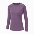 thumbnail image 5 of larppty Long Sleeve Training Top with Thumbholes, Comfortable Yoga Gym Quick-dry Pullover Top (Purple, L), 5 of 5