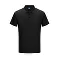 thumbnail image 5 of Yiaimeir Men's Classic Fit Short Sleeve Polo T-Shirt Soft Cotton Blend Casual Collared Top For Everyday Wear Navy Blue Streetwear,Size M-3XL, 5 of 5