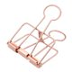 thumbnail image 1 of Clips para carpetas Extra grandes de 2 pulgadas, abrazaderas de papel grandes de oro rosa para suministros escolares de oficina (15 uds), superficie chapada, resistente al óxido, 1 of 5