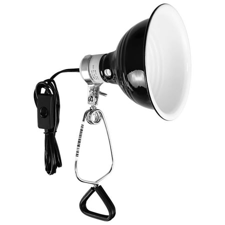 Simple Deluxe Reptile Dome Light Clamp Lamp Fixture with 5.5 Inch Aluminum Reflector for Amphibian Pet Terrariums Habitat (no Bulb Included)